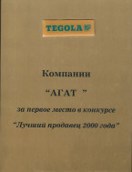 Лучший продавец года Tegola
