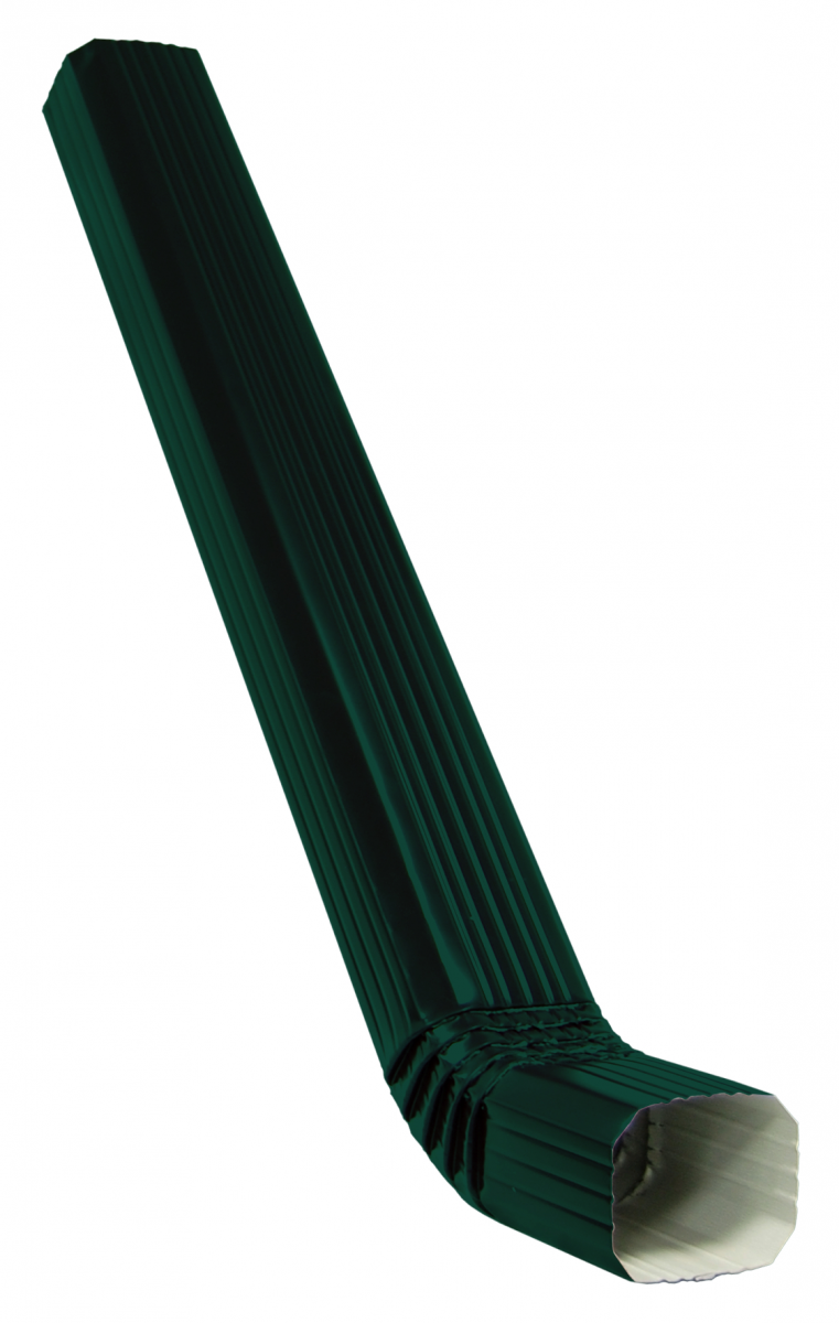 Труба прямоугольная с коленом Vortex 3м RAL 6005 купить. Труба прямоугольная с коленом Vortex 3м RAL 6005