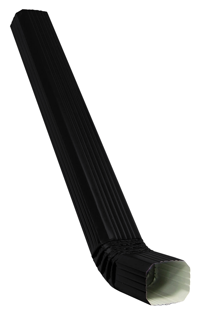 Труба прямоугольная с коленом Vortex Matt 3м RAL 9005 купить. Труба прямоугольная с коленом Vortex Matt 3м RAL 9005