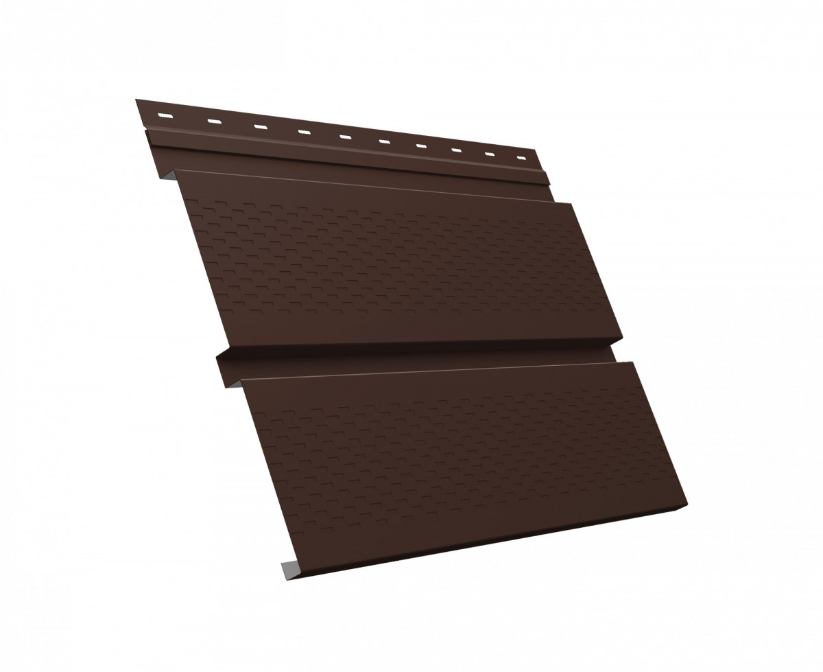 Металлический софит Квадро брус с перфорацией 0,5 Satin с пленкой RAL 8017 шоколад Металлический софит Квадро брус с перфорацией 0,5 Satin с пленкой RAL 8017 шоколад