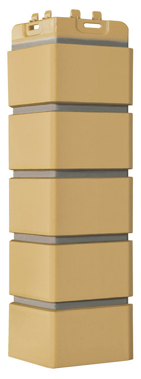 Угол Grand Line Клинкерный кирпич Design песочный со швом RAL 7006 Угол Grand Line Клинкерный кирпич Design песочный со швом RAL 7006