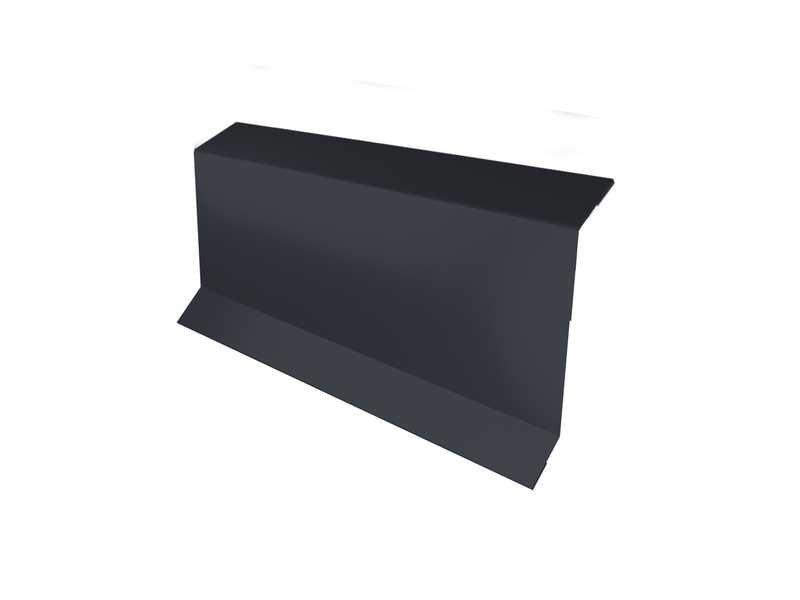Планка примыкания в штробу 60 0,5 Satin с пленкой RAL 7024 мокрый асфальт (2м) Планка примыкания в штробу 60 0,5 Satin с пленкой RAL 7024 мокрый асфальт (2м)