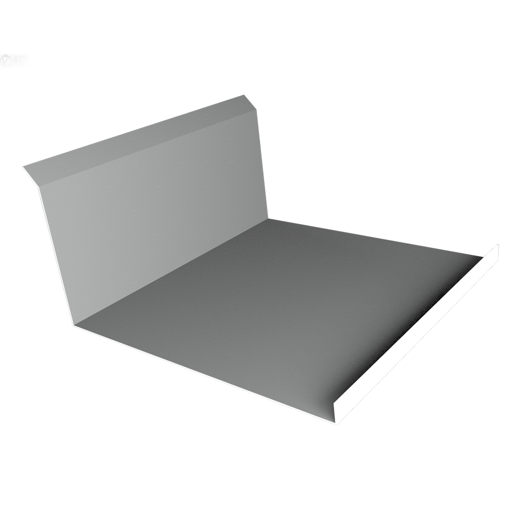 Планка примыкания нижняя 20x122x260x15 0,45 PE с пленкой RAL 9006 бело-алюминиевый (3м) Планка примыкания нижняя 20x122x260x15 0,45 PE с пленкой RAL 9006 бело-алюминиевый (3м)