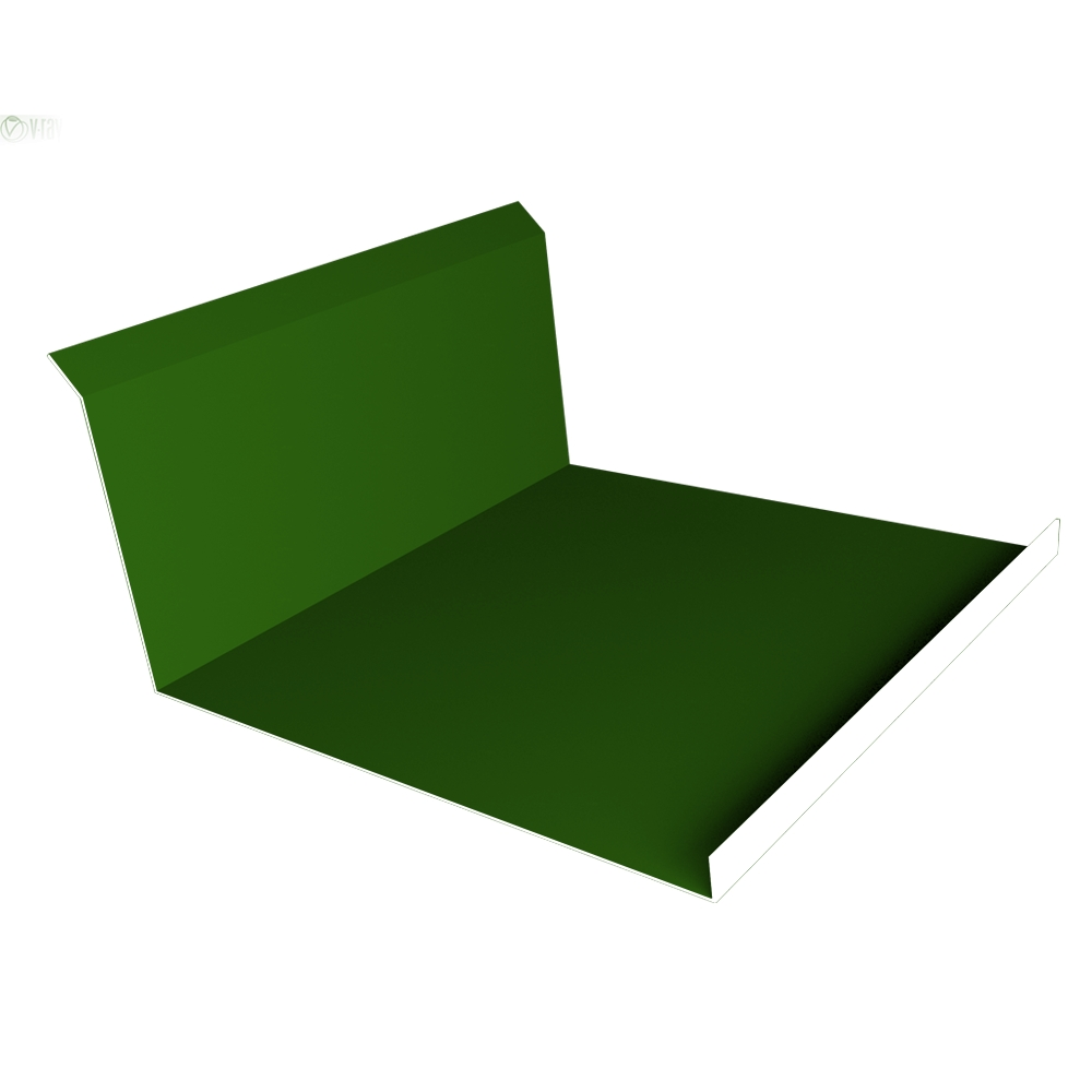 Планка примыкания нижняя 20x122x260x15 0,45 PE с пленкой RAL 6002 лиственно-зеленый (2м) Планка примыкания нижняя 20x122x260x15 0,45 PE с пленкой RAL 6002 лиственно-зеленый (2м)
