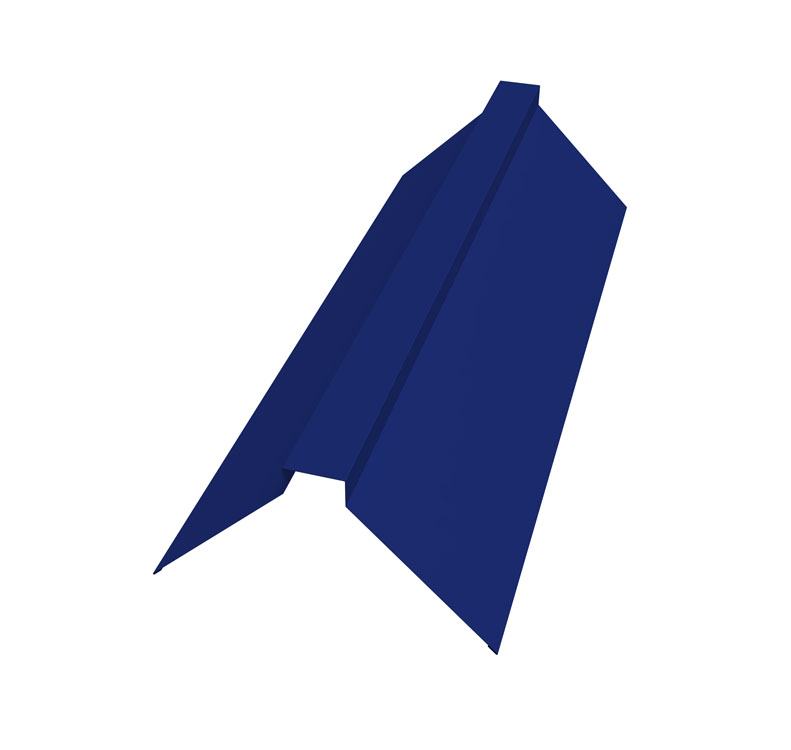 Планка конька плоского 150x40x150 0,45 PE с пленкой RAL 5002 ультрамариново-синий (3м) Планка конька плоского 150x40x150 0,45 PE с пленкой RAL 5002 ультрамариново-синий (3м)