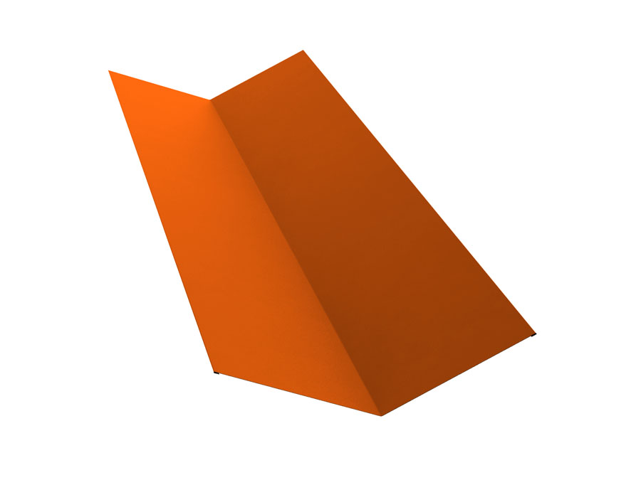 Планка ендовы верхней 145x145 0,45 PE с пленкой RAL 2004 оранжевый (3м) Планка ендовы верхней 145x145 0,45 PE с пленкой RAL 2004 оранжевый (3м)