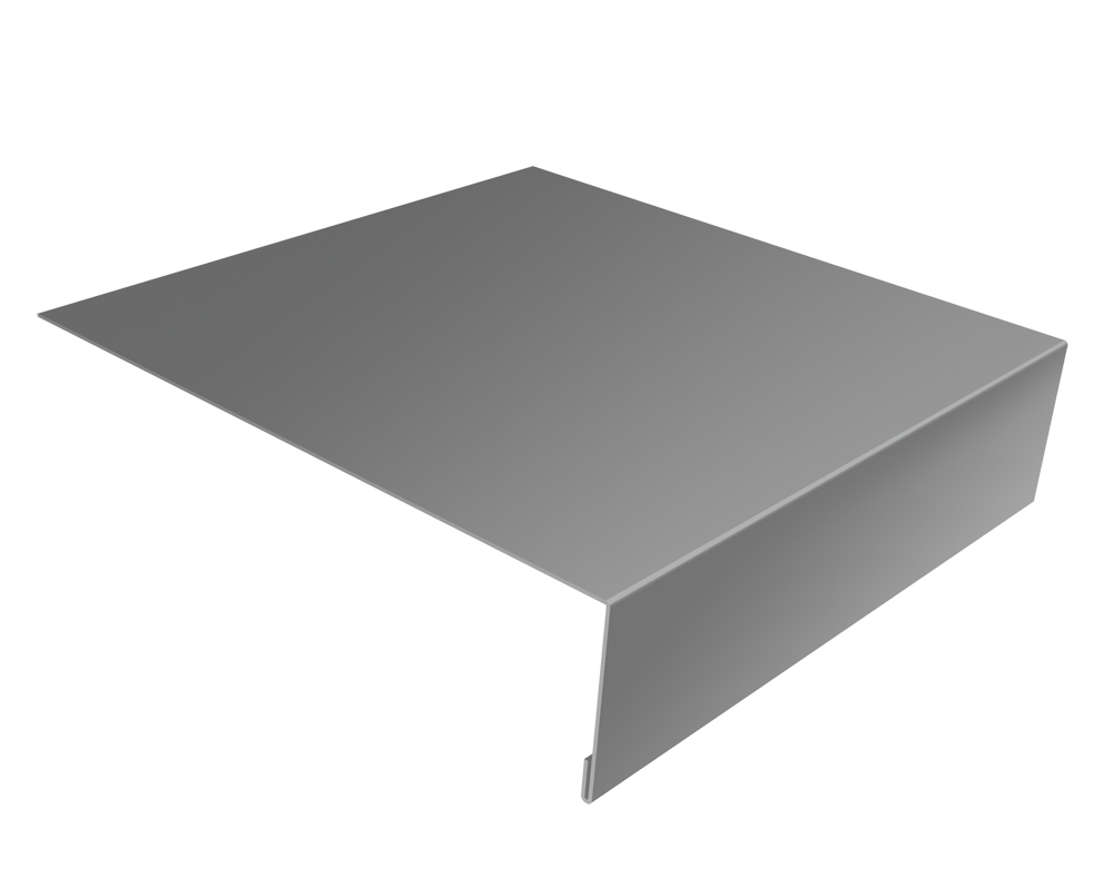 Планка лобовая/околооконная простая 190x50 0,45 PE с пленкой RAL 9006 бело-алюминиевый (3м) Планка лобовая/околооконная простая 190x50 0,45 PE с пленкой RAL 9006 бело-алюминиевый (3м)