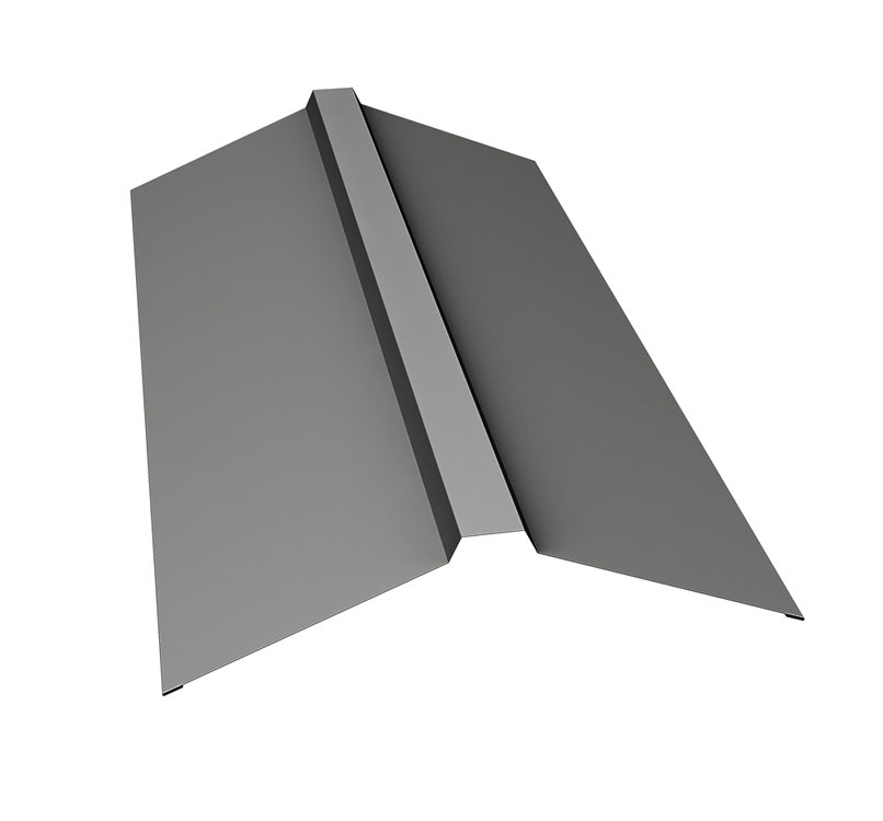 Планка конька прямоугольного 115x30x115 0,45 PE с пленкой RAL 9006 бело-алюминиевый (2м) Планка конька прямоугольного 115x30x115 0,45 PE с пленкой RAL 9006 бело-алюминиевый (2м)
