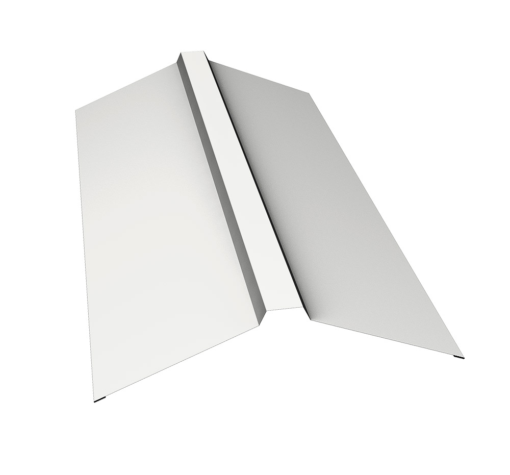 Планка конька прямоугольного 115x30x115 0,45 PE с пленкой RAL 9003 сигнальный белый (2м) Планка конька прямоугольного 115x30x115 0,45 PE с пленкой RAL 9003 сигнальный белый (2м)