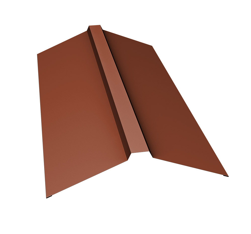 Планка конька прямоугольного 115x30x115 0,45 PE с пленкой RAL 8004 терракота (2м) Планка конька прямоугольного 115x30x115 0,45 PE с пленкой RAL 8004 терракота (2м)