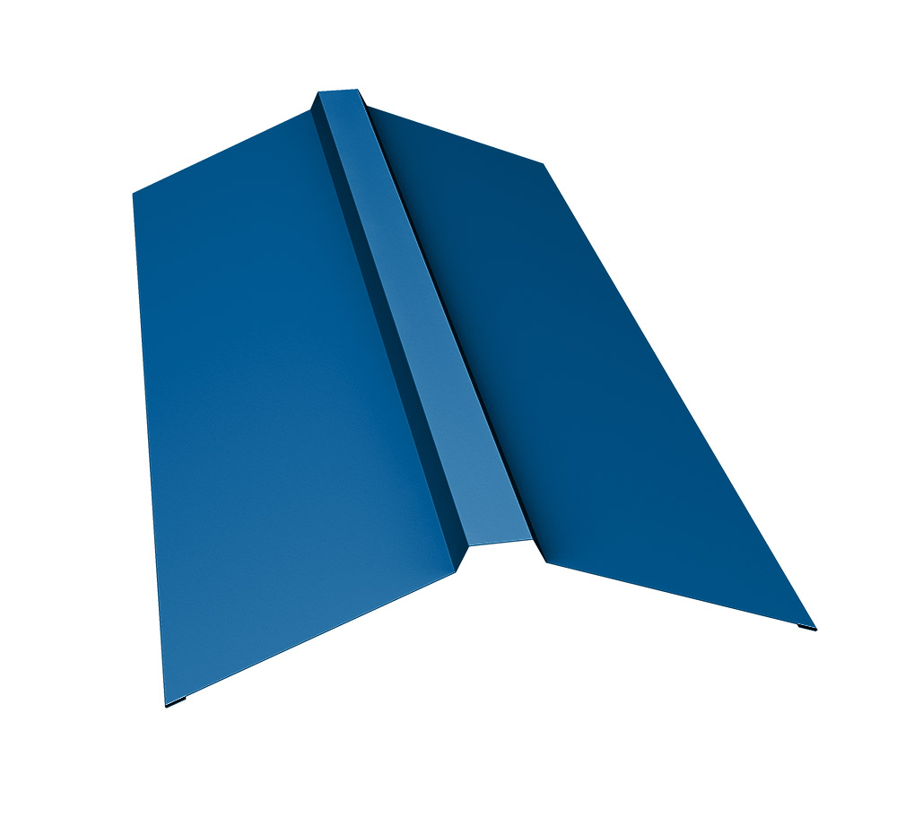 Планка конька прямоугольного 115x30x115 0,45 PE с пленкой RAL 5005 сигнальный синий (2м) Планка конька прямоугольного 115x30x115 0,45 PE с пленкой RAL 5005 сигнальный синий (2м)