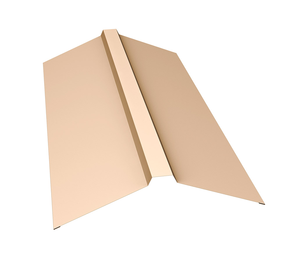 Планка конька прямоугольного 115x30x115 0,45 PE с пленкой RAL 1015 светлая слоновая кость (3м) Планка конька прямоугольного 115x30x115 0,45 PE с пленкой RAL 1015 светлая слоновая кость (3м)