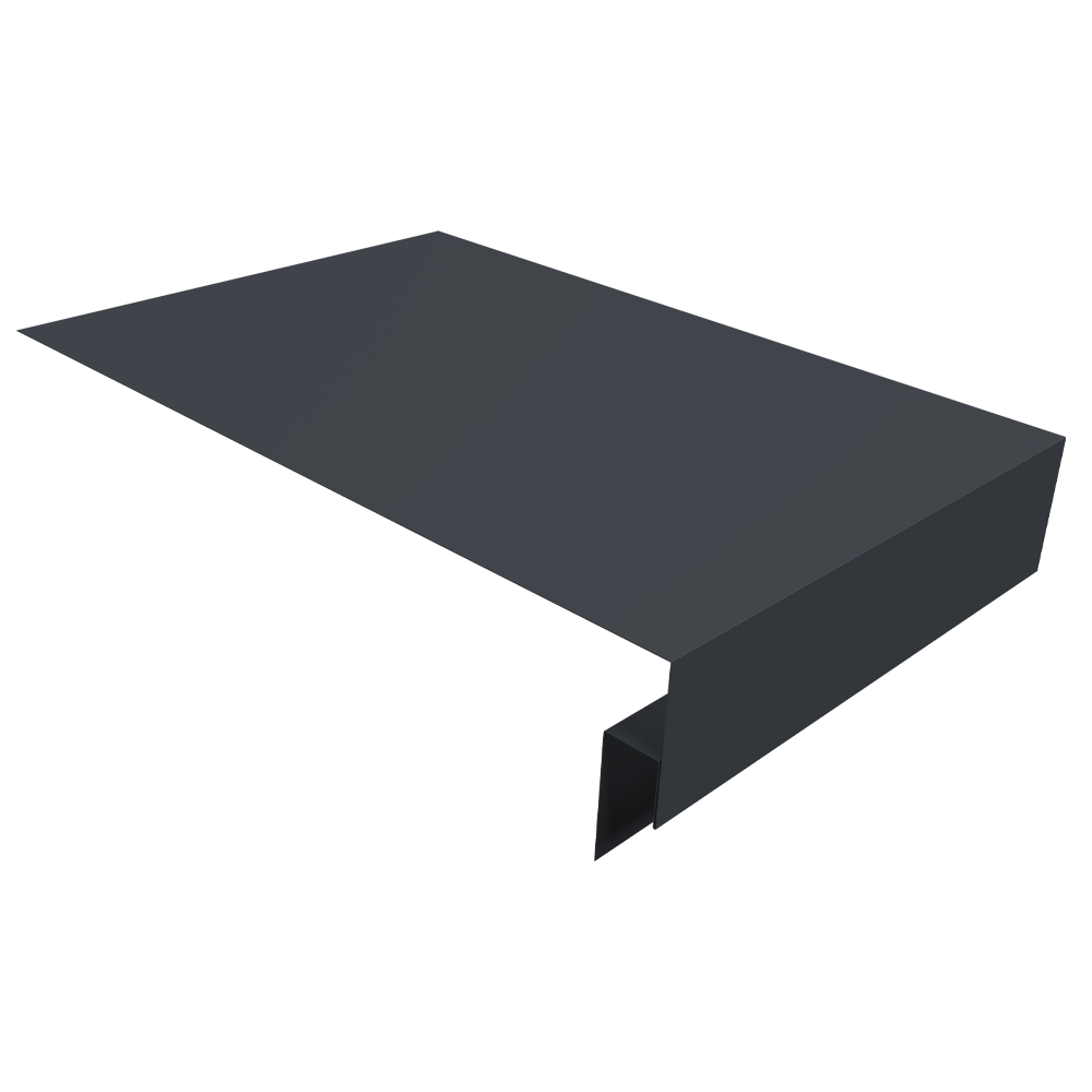 Планка околооконная сложная 300х50х18 (j-фаска) 0,5 Satin с пленкой RAL 7024 мокрый асфальт (2м) Планка околооконная сложная 300х50х18 (j-фаска) 0,5 Satin с пленкой RAL 7024 мокрый асфальт (2м)