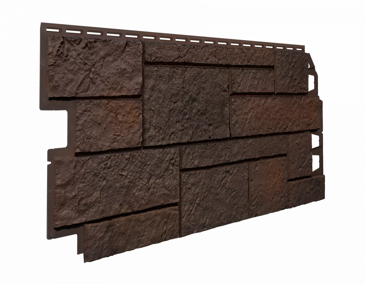 Фасадная панель Песчаник темно-коричневый Фасадная панель Песчаник темно-коричневый