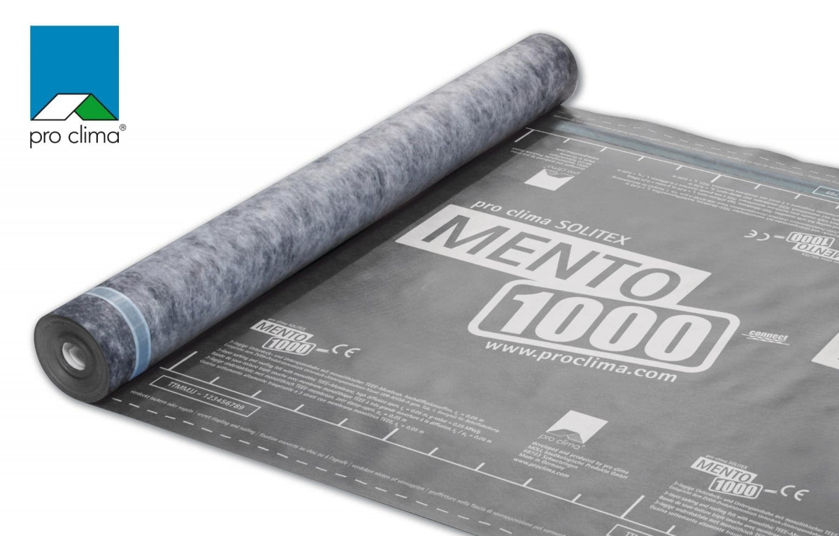 pro clima SOLITEX MENTO 1000 connect ветровлагозащитная мембрана (1,5 м х 50 м, 12219) pro clima SOLITEX MENTO 1000 connect ветровлагозащитная мембрана (1,5 м х 50 м, 12219)