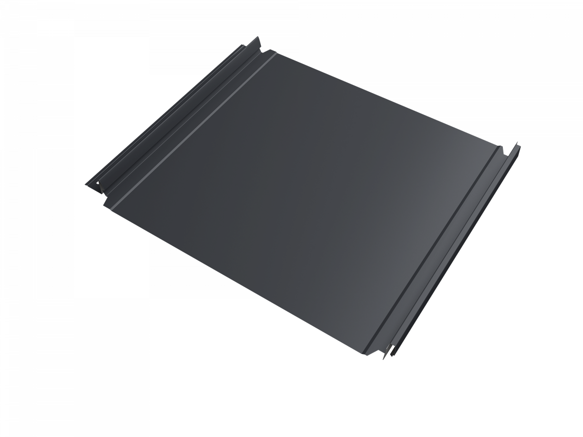 Кликфальц Double Pro Grand Line 0,5 Drap с пленкой на замках RAL 7024 мокрый асфальт Кликфальц Double Pro Grand Line 0,5 Drap с пленкой на замках RAL 7024 мокрый асфальт