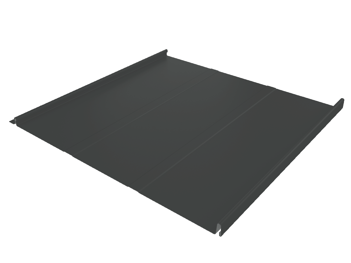 Фальц двойной стоячий Line Grand Line 0,5 Satin с пленкой на замках RAL 7016 антрацитово-серый Фальц двойной стоячий Line Grand Line 0,5 Satin с пленкой на замках RAL 7016 антрацитово-серый