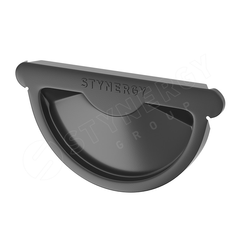 Stynergy СТАНДАРТ 125/90 Заглушка желоба RAL 7024 матовый Stynergy СТАНДАРТ 125/90 Заглушка желоба RAL 7024 матовый