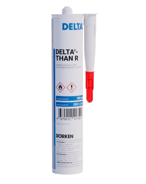 DELTA-THAN R клей-герметик из каучука для присоед. гидроиз. плёнок к конструкциям крыши,картридж 280 мл. DELTA-THAN R клей-герметик из каучука для присоед. гидроиз. плёнок к конструкциям крыши,картридж 280 мл.
