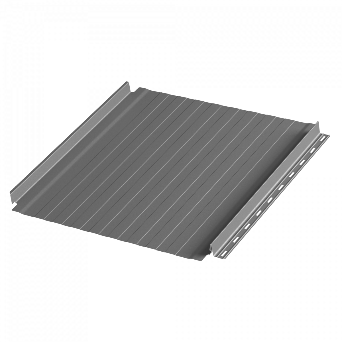 Фальцевая панель AQUACLICK Силуэт 8 Rooftop Бархат RAL7024 PE 0,5мм Zn180 (без подгиба) Фальцевая панель AQUACLICK Силуэт 8 Rooftop Бархат RAL7024 PE 0,5мм Zn180 (без подгиба)