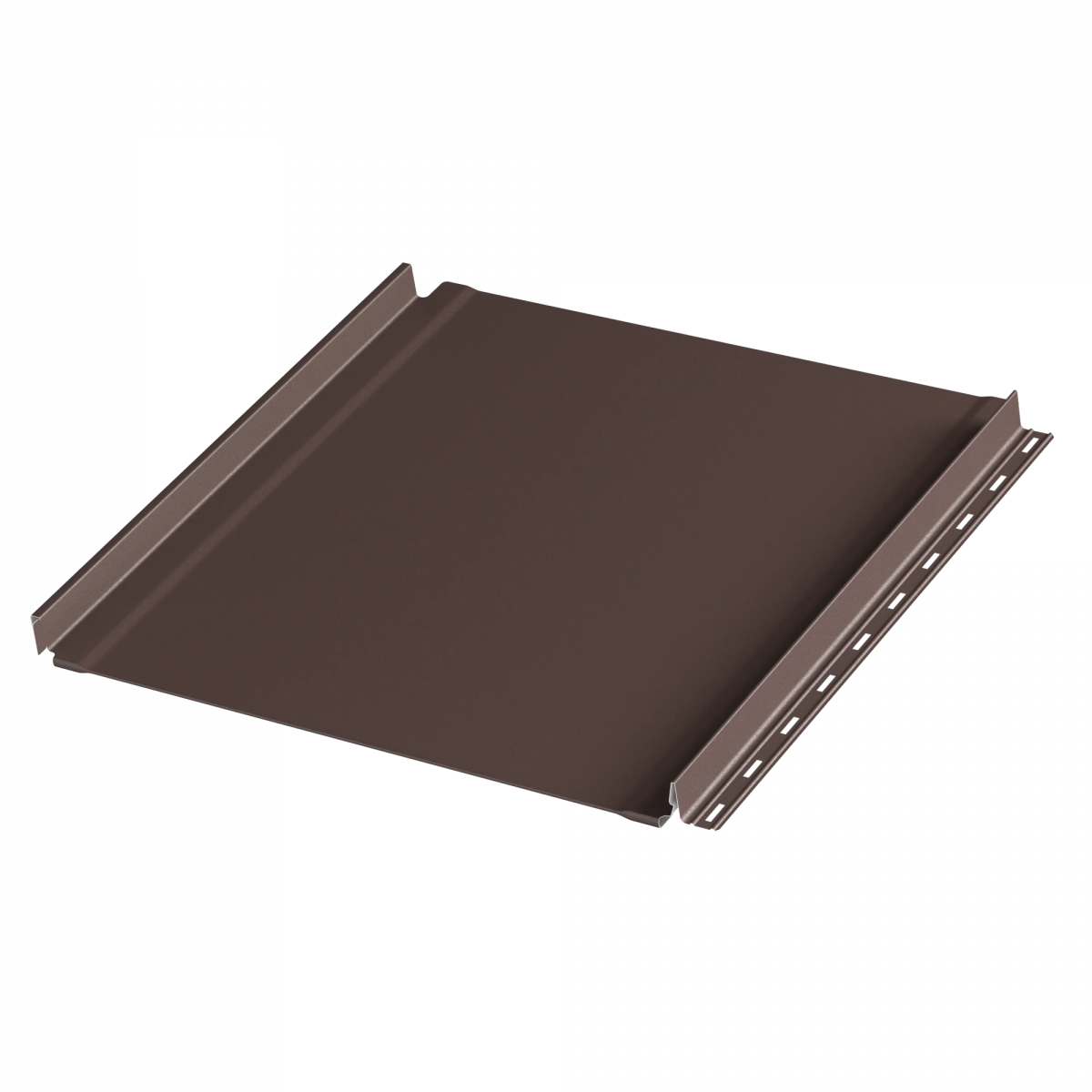 Фальцевая панель AQUACLICK Эталон RAL8017 PE 0,5мм Zn140 (c подгибом) Фальцевая панель AQUACLICK Эталон RAL8017 PE 0,5мм Zn140 (c подгибом)