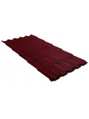 Металлочерепица квинта плюс 0,45 Drap RAL 3005 красное вино