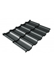 Металлочерепица модульная квинта Uno Grand Line c 3D резом 0,5 Satin Мatt RAL 7016 антрацитово-серый Металлочерепица модульная квинта Uno Grand Line c 3D резом 0,5 Satin Мatt RAL 7016 антрацитово-серый