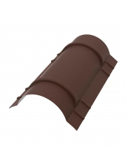 Конёк полукруглый R90мм 1970мм RoofTop Glance RAL8017 PE 0,5мм Zn180 Конёк полукруглый R90мм 1970мм RoofTop Glance RAL8017 PE 0,5мм Zn180
