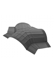 Y-тройник к коньку полукруглому R90мм RoofTop Matt RAL7024 PE 0,5мм Zn180