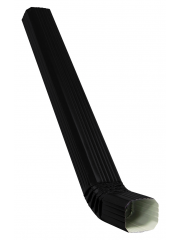 Труба прямоугольная с коленом Vortex Matt 3м RAL 9005