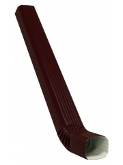 Труба прямоугольная с коленом Vortex Matt 1м RAL 8017
