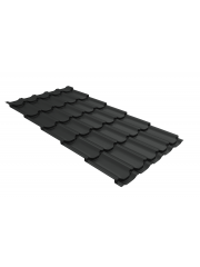 Металлочерепица квинта плюс 0,5 Satin Matt TX RAL 7016 антрацитово-серый