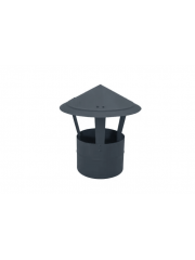 Дымник на трубу круглый d200 0,5 Satin с пленкой RAL 7024 мокрый асфальт