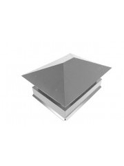 Дымник на трубу 630x500мм 0,5 Satin с пленкой RAL 7004 сигнальный серый