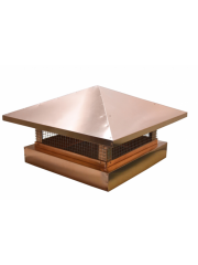 Дымник на трубу с сеткой 650x650мм 0,5 Quarzit с пленкой Cuprum Steel