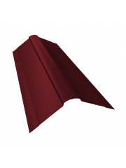 Планка конька фигурного 150x150 0,5 Satin с пленкой RAL 3005 красное вино (2м)