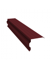 Планка торцевая фигурная 90x110 0,45 PE с пленкой RAL 3005 красное вино (2м)