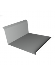 Планка примыкания нижняя 20x122x260x15 0,45 PE с пленкой RAL 9006 бело-алюминиевый (3м)