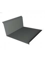 Планка примыкания нижняя 20x122x260x15 0,45 PE с пленкой RAL 7005 мышино-серый (2м)