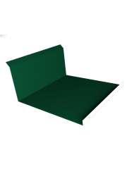 Планка примыкания нижняя 20х122х260х15 0,5 Satin с пленкой RAL 6005 зеленый мох (2м)