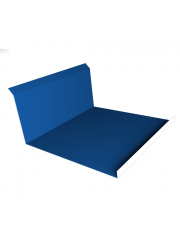 Планка примыкания нижняя 20х122х260х15 0,5 Satin с пленкой RAL 5005 сигнальный синий (2м)