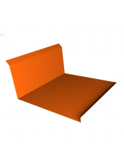 Планка примыкания нижняя 20x122x260x15 0,45 PE с пленкой RAL 2004 оранжевый (2м)
