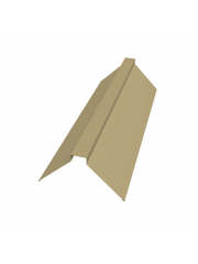 Планка конька плоского 150x40x150 0,45 PE с пленкой RAL 1014 слоновая кость (2м)