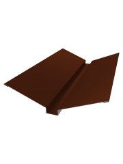 Планка ендовы верхней 115x30x115 0,45 PE с пленкой RAL 3009 оксидно-красный (2м) Планка ендовы верхней 115x30x115 0,45 PE с пленкой RAL 3009 оксидно-красный (2м)
