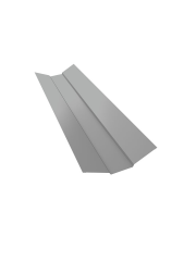 Планка ендовы верхней 95x80x95 0,45 PE с пленкой RAL 9006 бело-алюминиевый (2м)