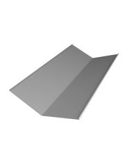 Планка ендовы нижней 300x300 0,45 PE с пленкой RAL 9006 бело-алюминиевый (2м)