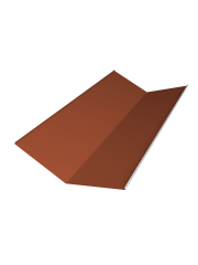 Планка ендовы нижней 300x300 0,45 PE с пленкой RAL 8004 терракота (2м)