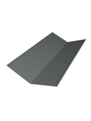 Планка ендовы нижней 300x300 0,45 PE с пленкой RAL 7005 мышино-серый (2м)