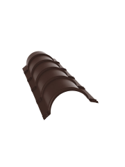 Планка малого конька полукруглого 0,5 Satin с пленкой RAL 8017 шоколад (1,97м)