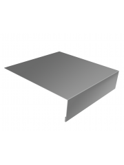 Планка лобовая/околооконная простая 190x50 0,45 PE с пленкой RAL 9006 бело-алюминиевый (2м)